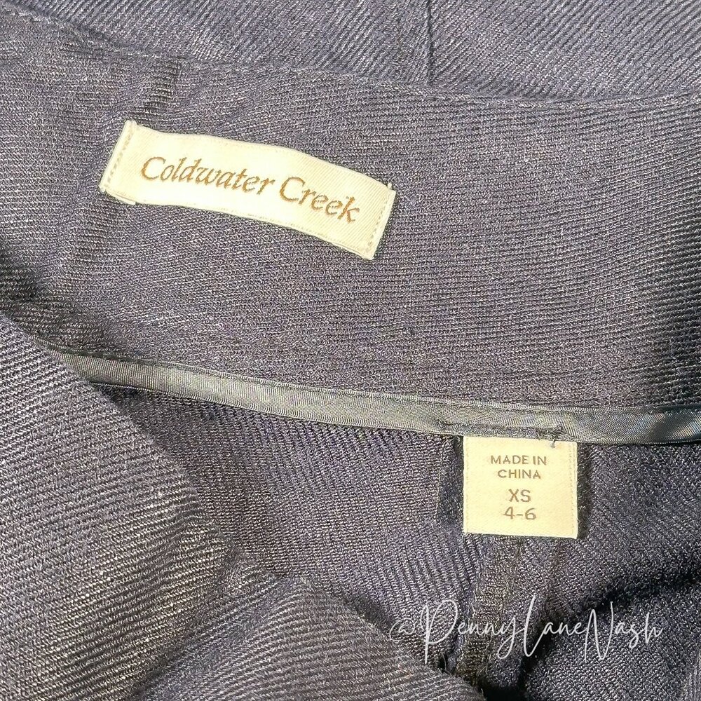 Coldwater Creek Linen Blend Midi Swing Skirt Size XS Blue - Picture 6 of 11